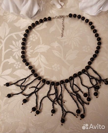 Колье чоппер из натуральных камней Hand made