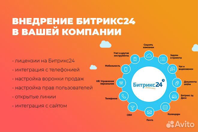 Внедрение Битрикс 24 доработка/обучение/настройка