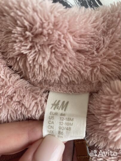 Плюшевая кофта hm