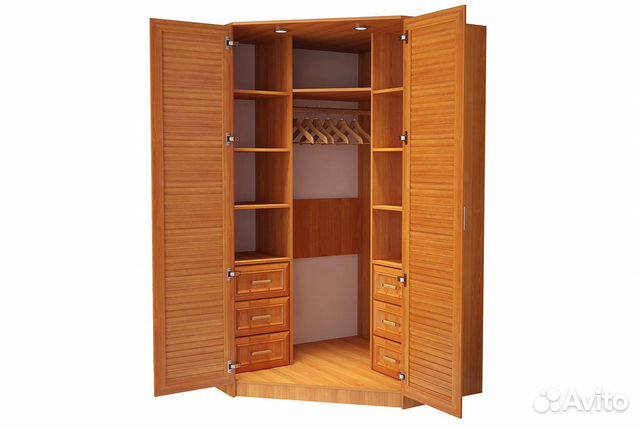 Шкаф угловой двустворчатый 