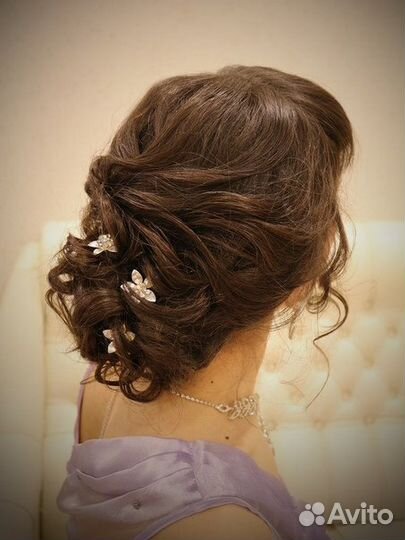 Вечерние, свадебные прически, косы. На дому спб