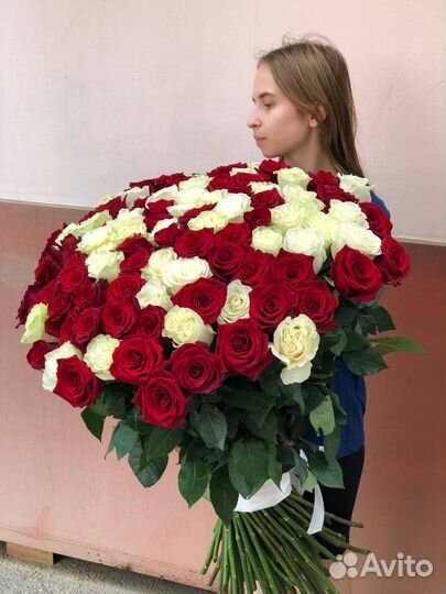 101 роза 90 см