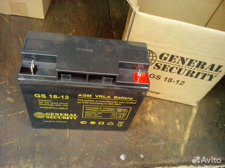 Аккумулятор 12В18Аh эхолота,фонаря, ибп, электромо