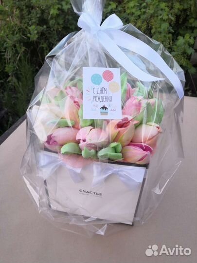 Цветы из зефира