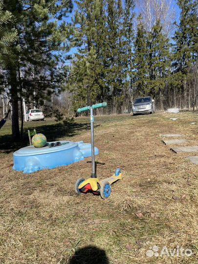 Самокат детский светящиеся колеса