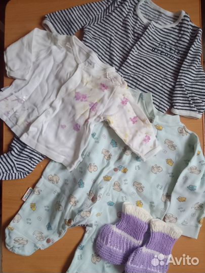 Детские вещи пакетом от 0 до 6-8 мес