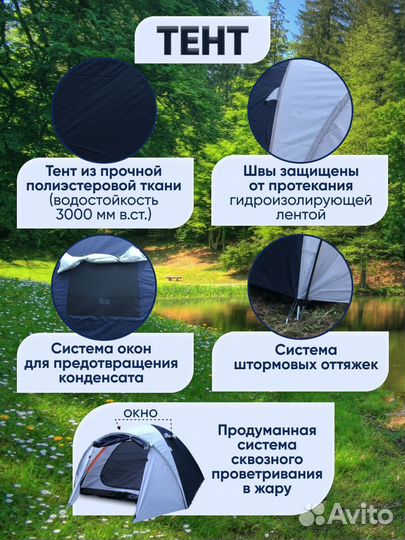 Турестическа палатка 3 места с тамбуром