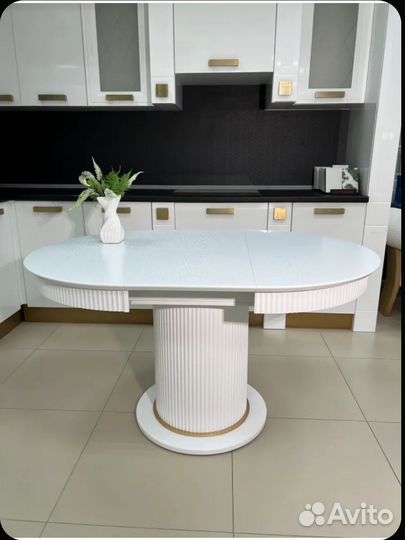 Стол обеденный круглый раздвижной 100 см