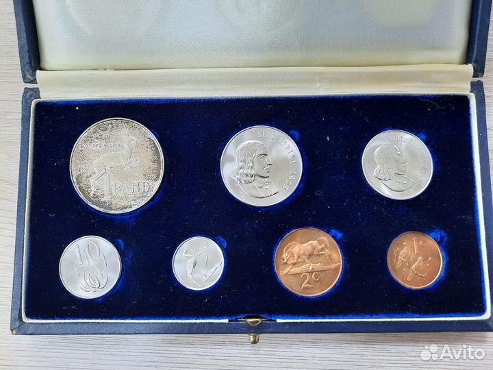 Годовой набор монет юар 1965 года