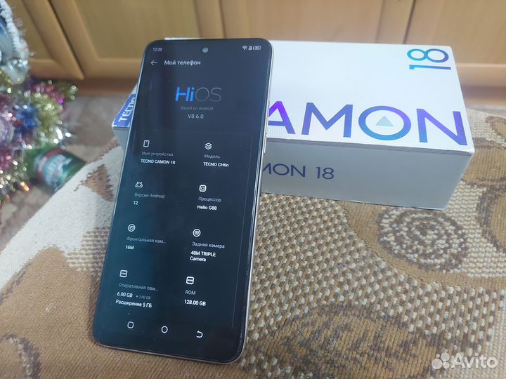 TECNO Camon 18, 6/128 ГБ