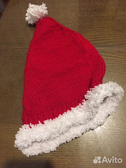 Вязаный новогодний колпак детский