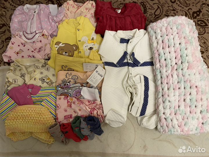 Одежда для девочки пакетом 0-1.5 лет
