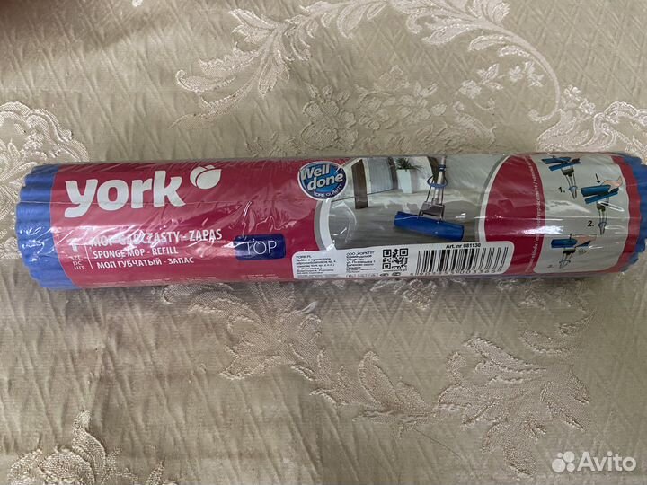 Моп губчатый для швабры с отжимом