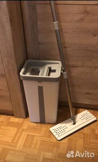 Швабра с отжимом на 8л 6 насадок