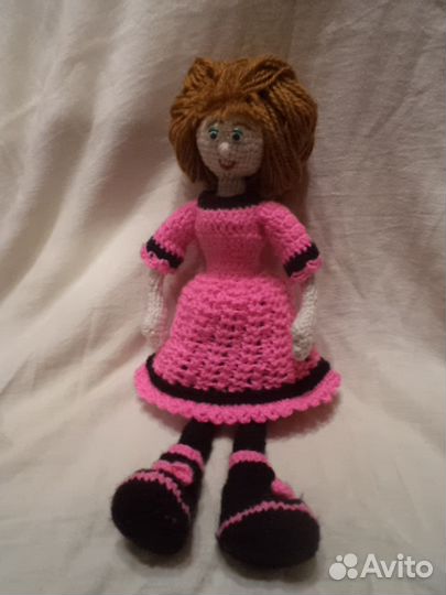 Вязаные игрушки Кукла 40 см