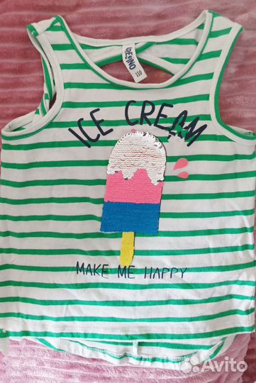 Топ Майка Футболка для девочки с пайетками