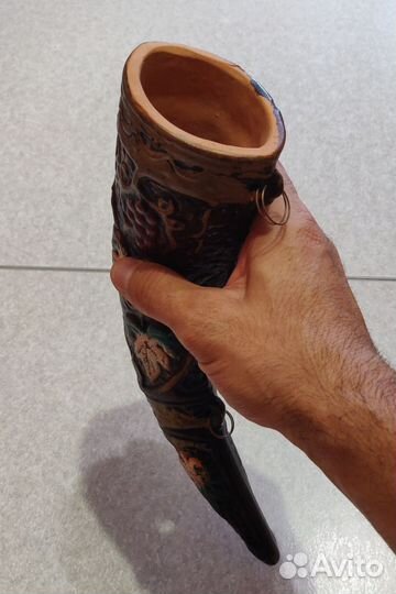 Рог глиняный (сувенирный)