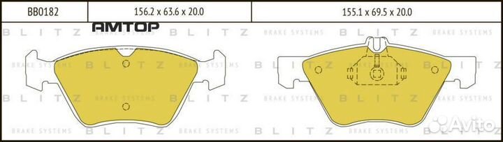 Blitz BB0182 Колодки тормозные blitz BB0182