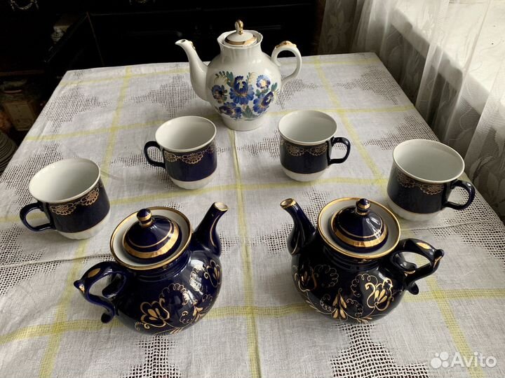 Наборы старинной винтажной посуды