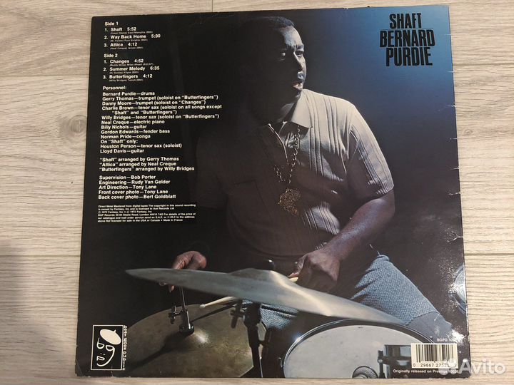 Виниловая пластинка Lp Bernard Purdie - Shaft