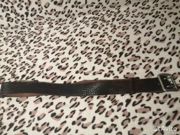 Мужской кожаный ремень офицерский