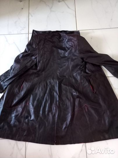 Плащ женский кожа