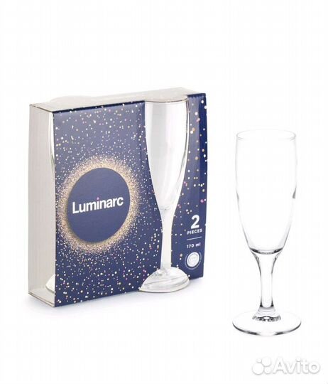 Бокалы фужеры для шампанского 4шт