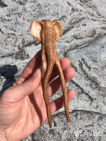 Заколка для волос из дерева ручной работы