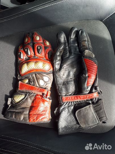 Кожаные мото перчатки