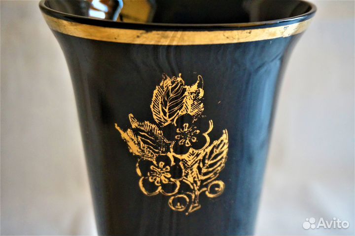 Ваза (красное стекло, кобальт) СССР (2 штуки)