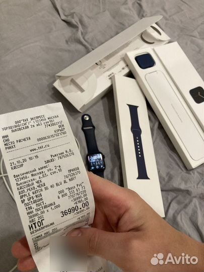 Часы apple watch 6 40 mm blue