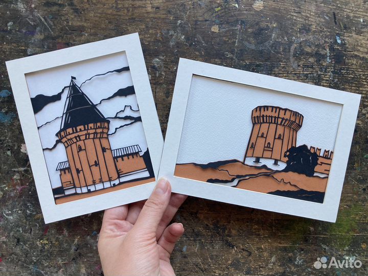 Картина из бумаги Смоленск башня Орёл