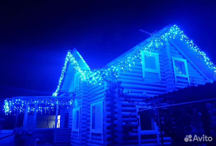 Гирлянда Бахрома. Монтаж