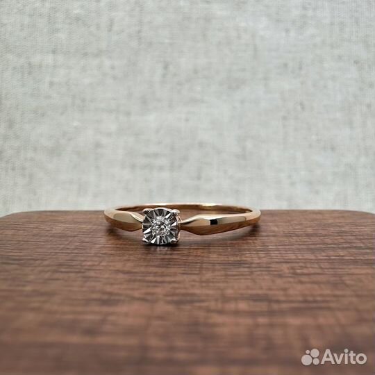 Кольцо с бриллиантом. Размер 18, №Z398518N1