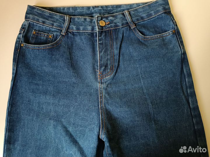 Джинсы Denim синие в отличном состоянии 48