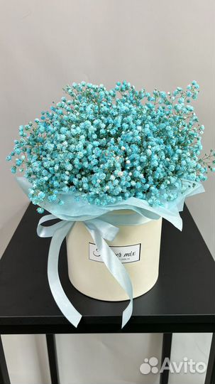 Бирюзовая шляпка гипсофилы