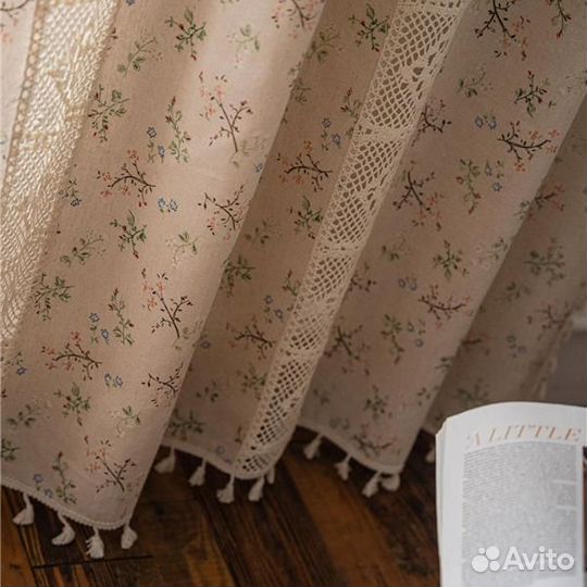 Шторы в стиле прованс, лён