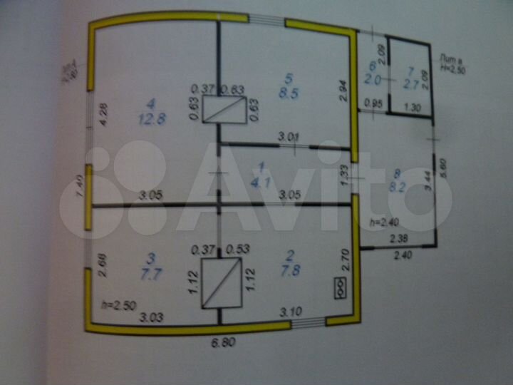 Дом 53 м² на участке 50 сот.