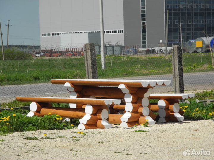 Сруб Садовой мебели из оцилиндрованного бревна