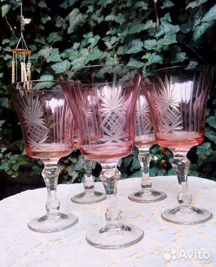 Фужеры цветное стекло СССР