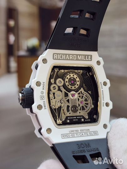 Часы Richard Mille RM 21-01 White/Black Carbon