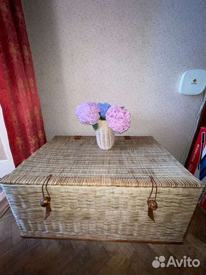 Плетёный сундук комод ручной работы