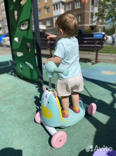 Самокат детский Skip-Hop с сиденьем Единорог Эрика