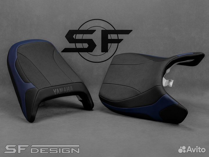 Сиденье Yamaha FJR1300 Blue Arrows Black Hunter