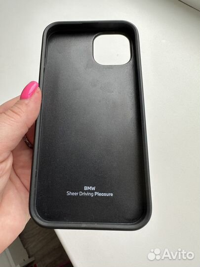 Чехол BMW на iPhone 13 кожаный
