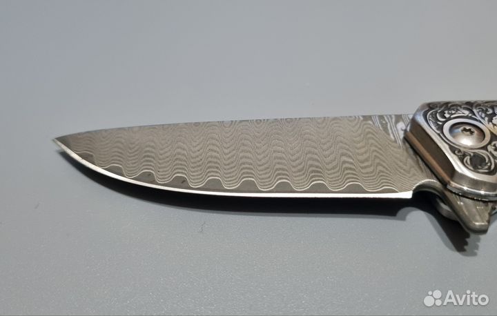 Нож Дамасский Компакт с чехлом