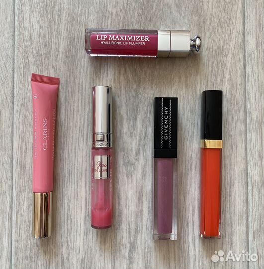 Блеск для губ:Chanel,Dior,Givenchy,clarins,lancome