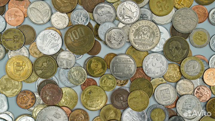 Монеты мира 1 килограмм Экзотика Африка Азия и