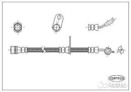 Тормозной шланг передний левый наружный Suzuki Vi