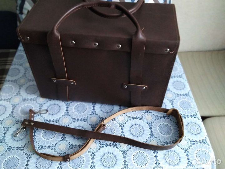 Винтажный ретро Кофр из натуральной кожи